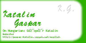 katalin gaspar business card